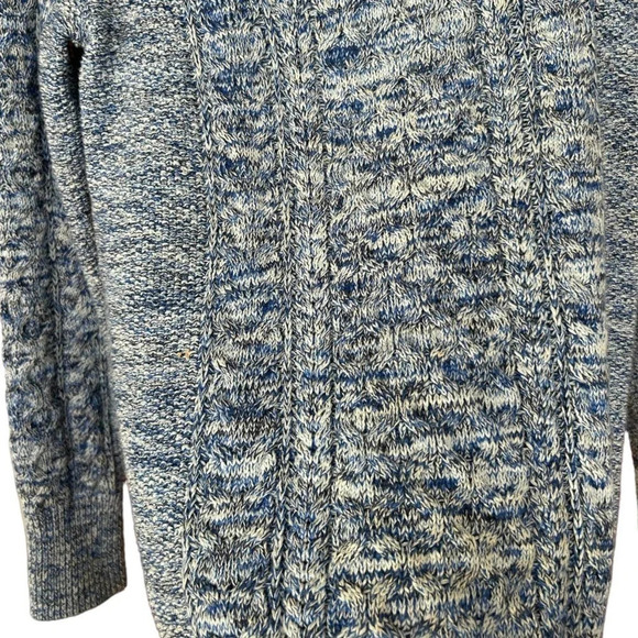 GAP Women's Light Blue & White Marl Cable Knit Crewneck Sweater Size Small - Picture 5 of 9